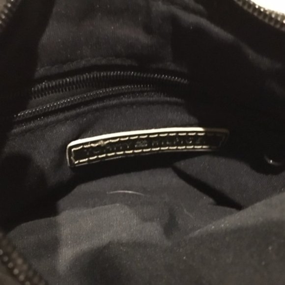 ✨HP✨Tommy Hilfiger Black Leather Fringed Mini Bag Satchel 7.5"x4.5" - Picture 4 of 16